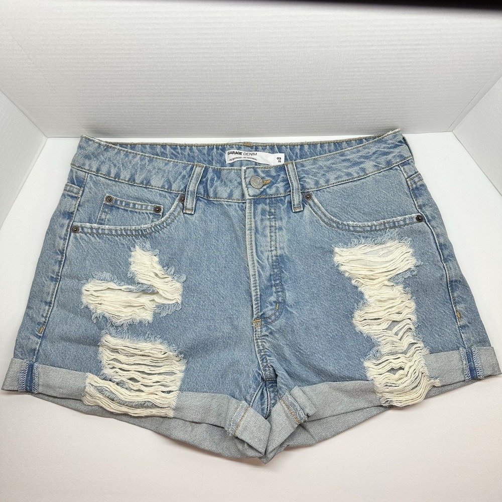 Garage Jean Shorts Womens Junior Size 3 Blue Denim‎ Ex-boyfriend